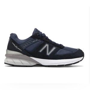 New Balance Women's 990 Navy Suede & Mesh Sneaker